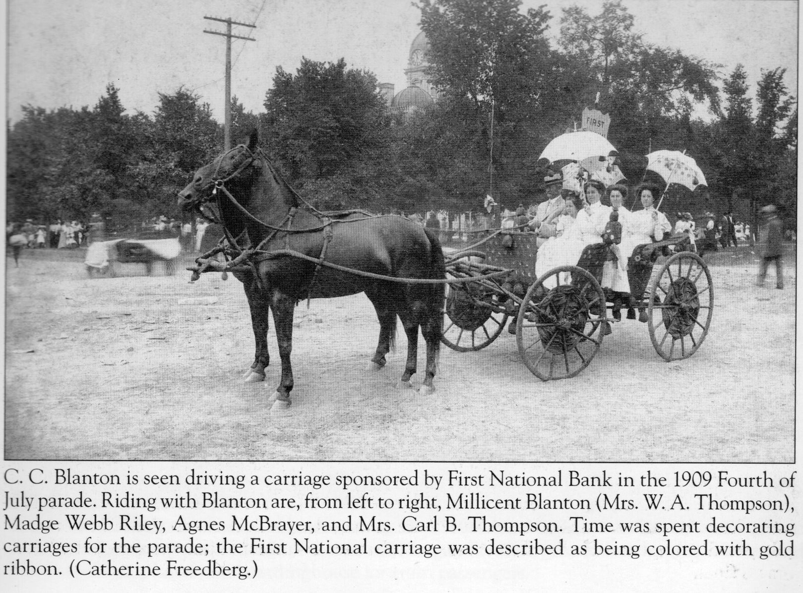 1909 Fourth of July parade in Shelby